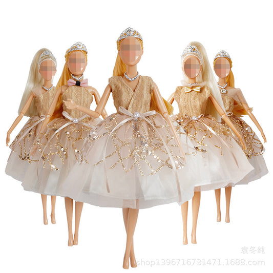 3 in 1 Set 30cm Pretty Doll Wedding Dress